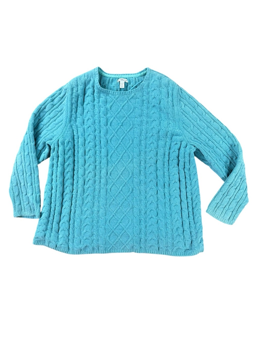 Woman’s Croft & Barrow soft cable knit pale green sweater size 2X
